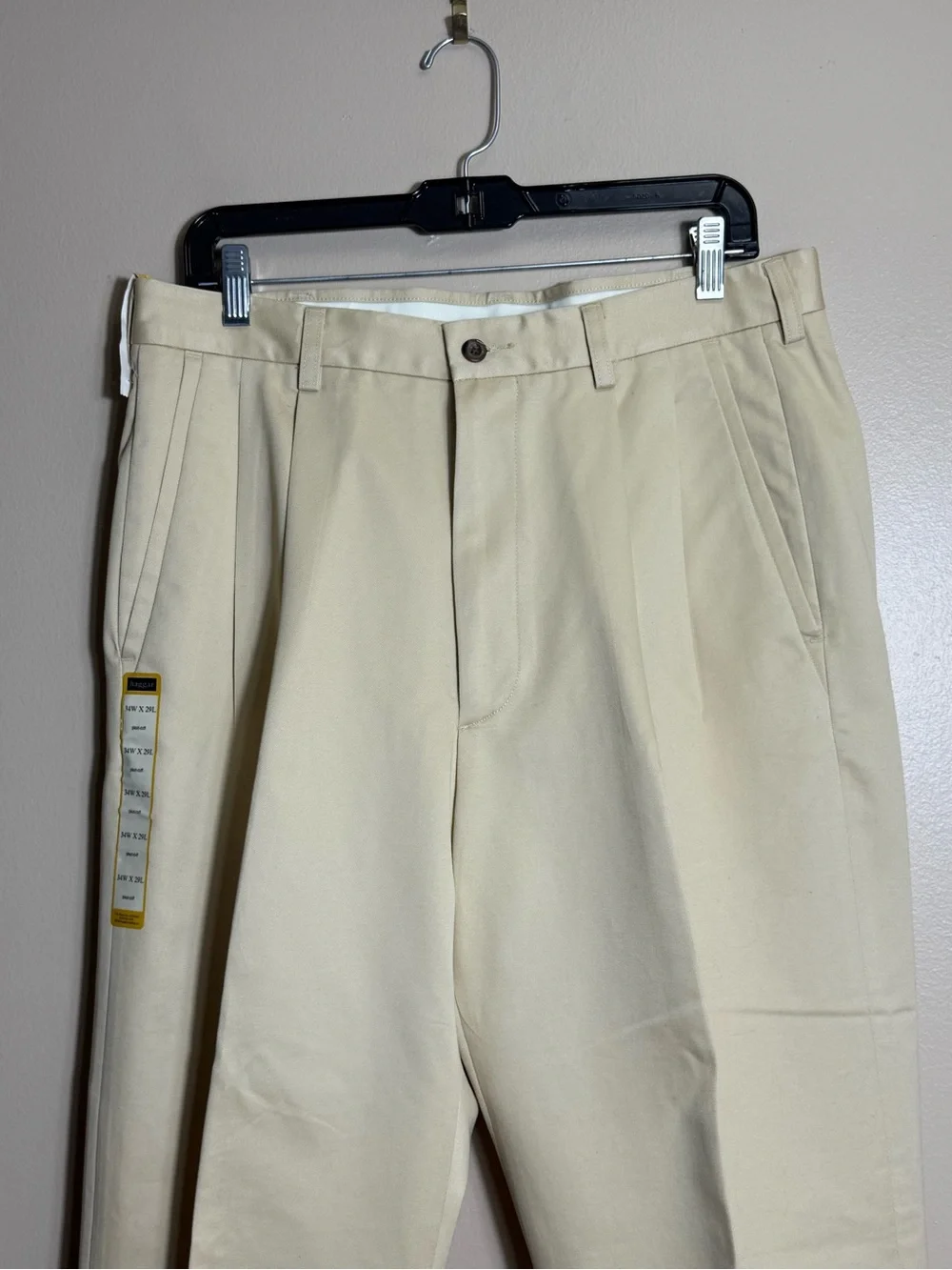 Vintage Haggar Pleated Khaki Dress Pants 34x29 Deadstock NWT